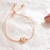 bracelet coeur grave initiale fille