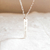 collier grave pour homme barre en argent