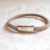 bracelet homme personnalisable cordon cappuccino fermoir acier