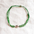 bracelet ete cauri cordon vert en solde
