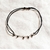 bracelet cordon argent noir bijou soldes