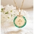 pendentif croix pierre de naissance vert