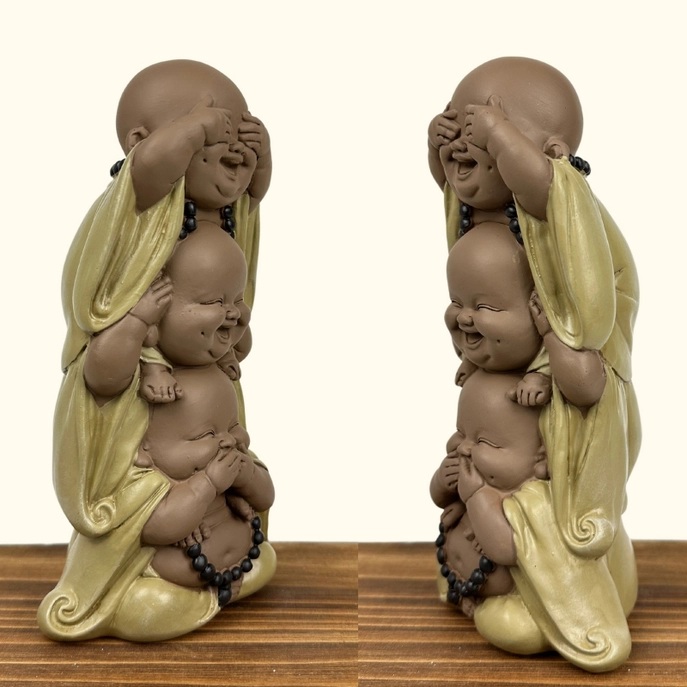 Statuette Bouddhas de la Sagesse superposés 5