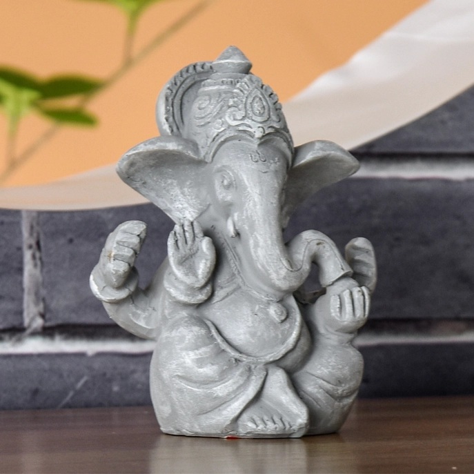 Figurine Ganesh finition style pierre 4