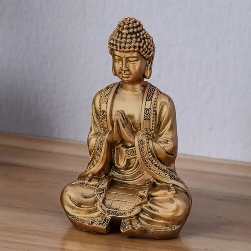Figurine boudha zen or en méditation 4