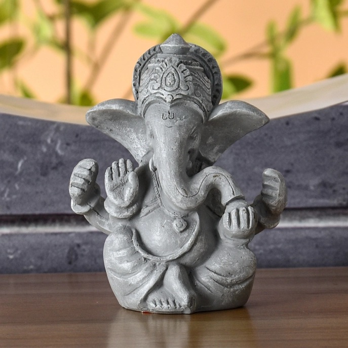 Figurine Ganesh finition style pierre 5