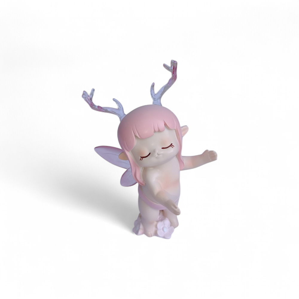Figurine fantastique de fée et rêne - TPA013