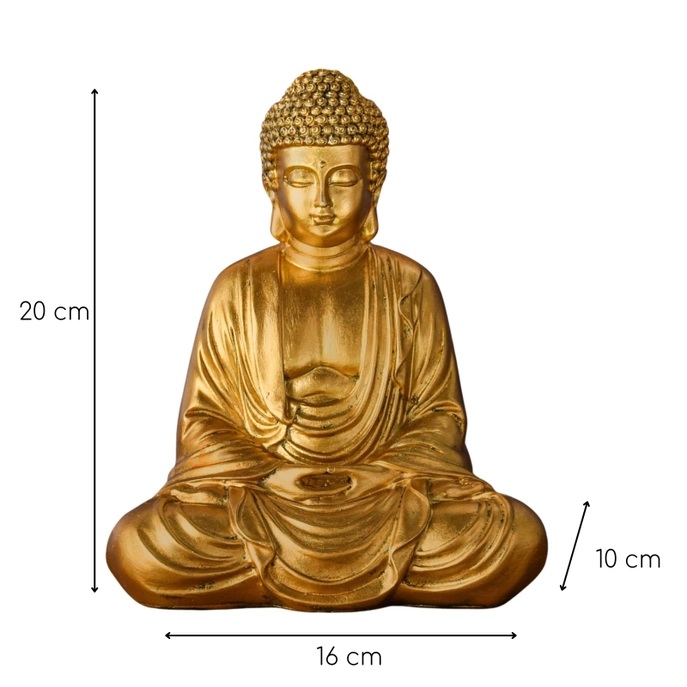 Statue Bouddha Méditation Or 2