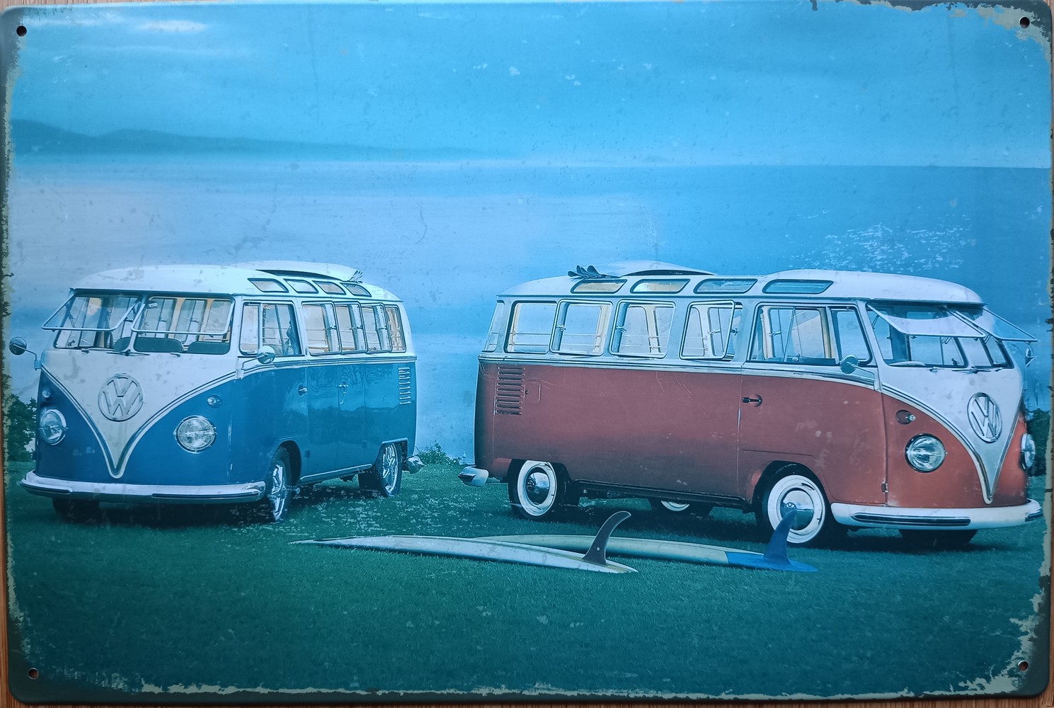 vans bleu et rouge