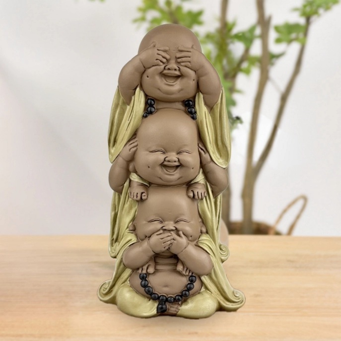 Statuette Bouddhas de la Sagesse superposés 7