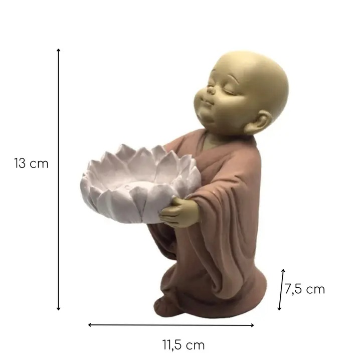 Bougeoir bouddha fleur en méditation 2