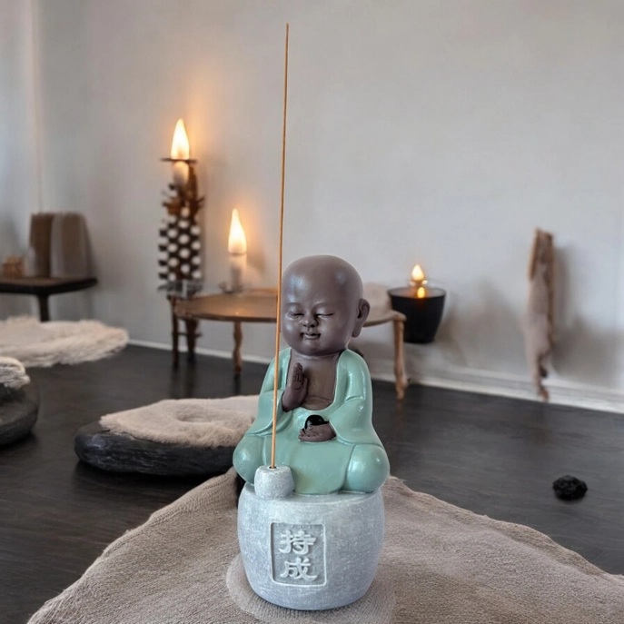 Figurine Bonze Porte-Encens Persévérance 4