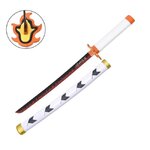 Mini katana de Kyojuro RENGOKU, personnage du manga DEMON SLAYER (SUPPORT INCLUS)_2017