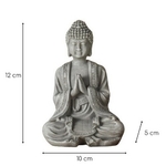 Figurine bouddha zen résine grise 2