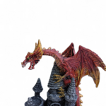 Dragon rouge sur château lumineux - PW240625-10