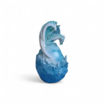 Dragon sur pierre bleue et cristaux lumineux - PW240216