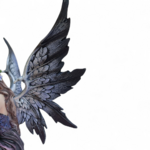 Statue fée noire mystique et corbeau - FD2403A
