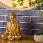 Statue Bouddha Méditation Or 3