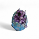 Tirelire dragon violet dans œuf bleu - PW240619-12