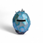 Tirelire dragon violet dans œuf bleu - PW240619-12
