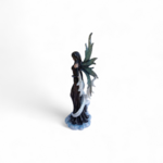 Statuette fée gothique et dragon blanc - NP655O