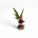 Figurine Elfe roux sur champignon - FD4206A