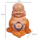 Figurine bouddha rieur collier en couleur 2
