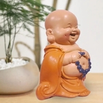 Figurine bouddha rieur collier en couleur 4