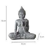 Figurine bouddha en méditation finition style pierre 2