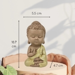 Figurine Bouddha Zen toge jaune 5