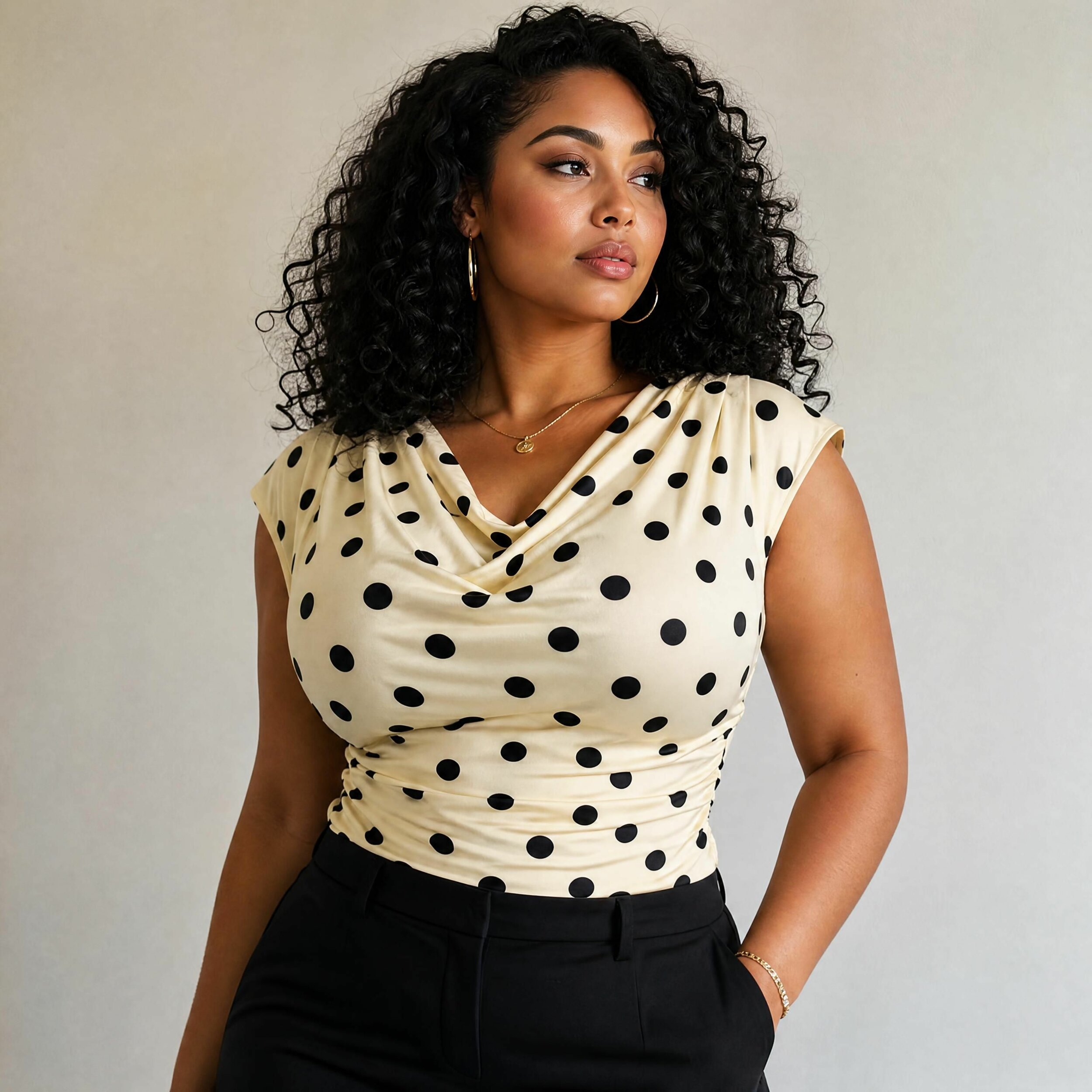 femme-noire-cheveux-boucles-forte-poitrine