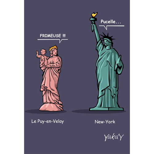 Magnet Rencontre des Statues  Puy-en-Velay et New York