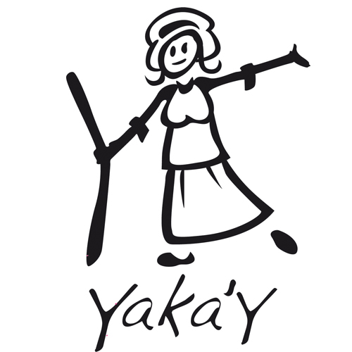 autocollant yky noir femme