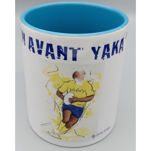 mug bleu rugby en peinture-1