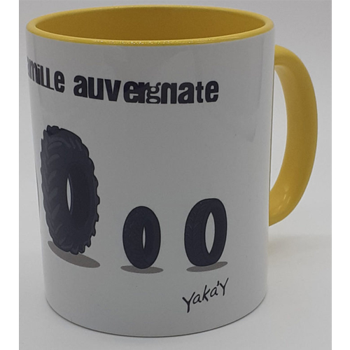 Mug pneu auvergnat jaune