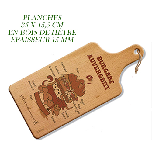Planche en bois burger