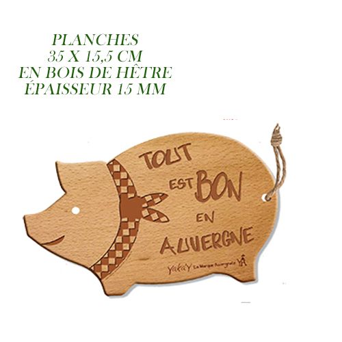 Planche en bois cochon