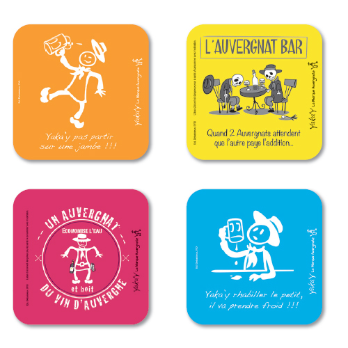 sous verres dessins apéro auvergnat