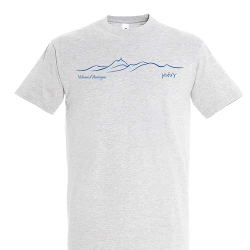 t-shirt gris chine volcans d auvergne