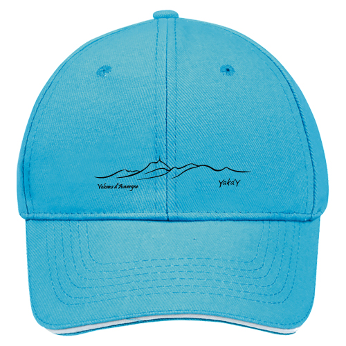 casquette bleu turquoise chaine des puys