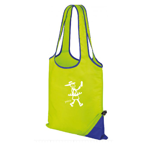 sac shopping vert et bleu