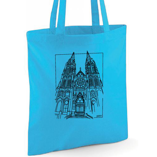 tote bag cathedrale bleu