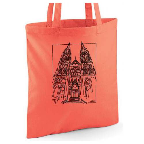 tote bag cathedrale  corail
