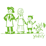 AUTOCOLLANT FAMILLE VERT