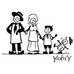 AUTOCOLLANT FAMILLE NOIR