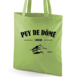 tote bag puy de dome vert