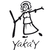 autocollant yky noir femme