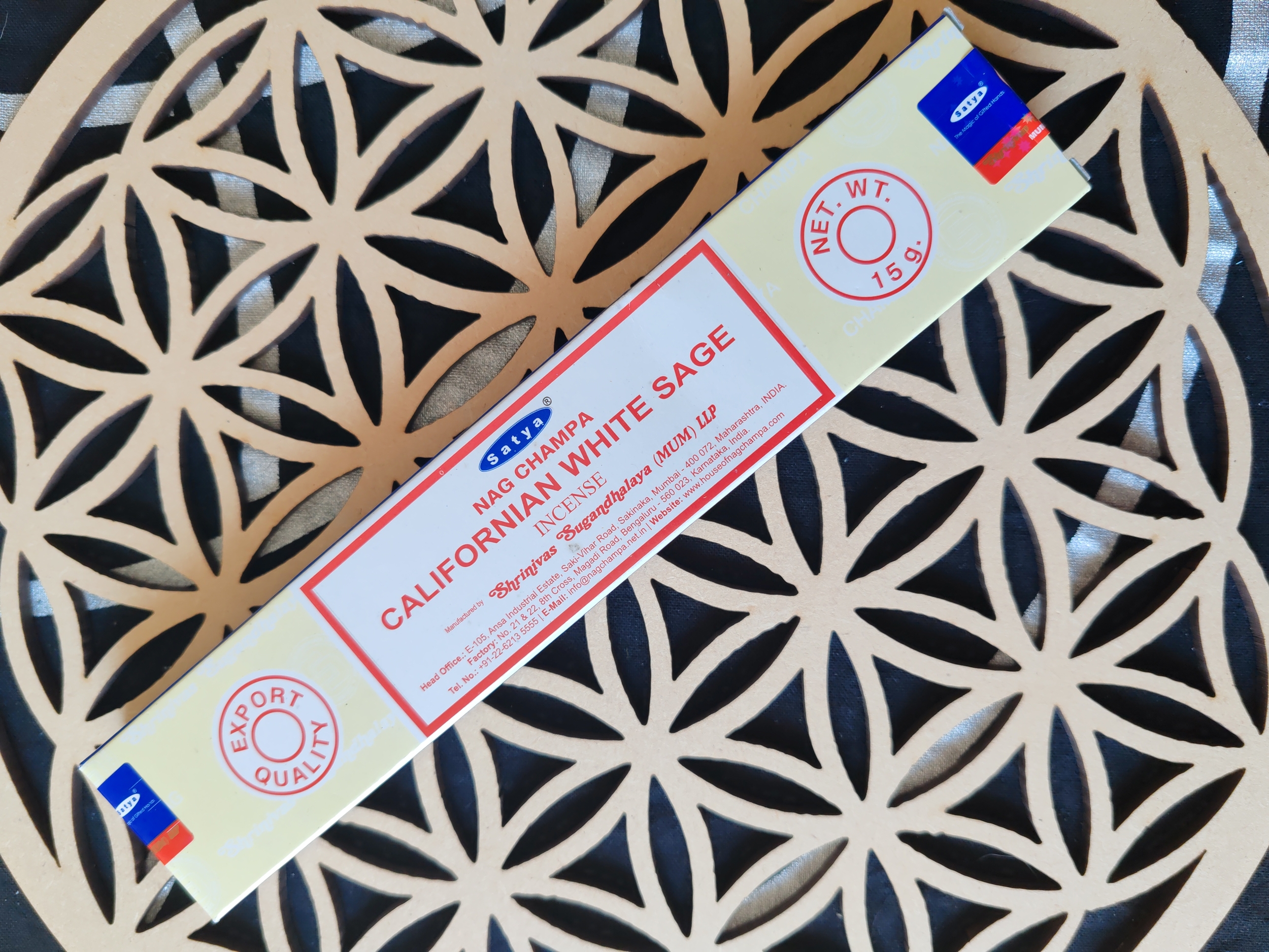 ENCENS SATYA SAUGE BLANCHE CALIFORNIENNE