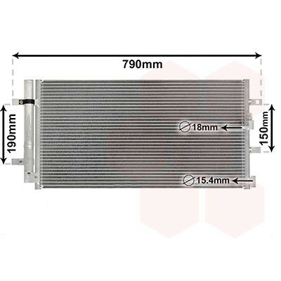 Condensateur de climatisation - VAN WEZEL - 03005352