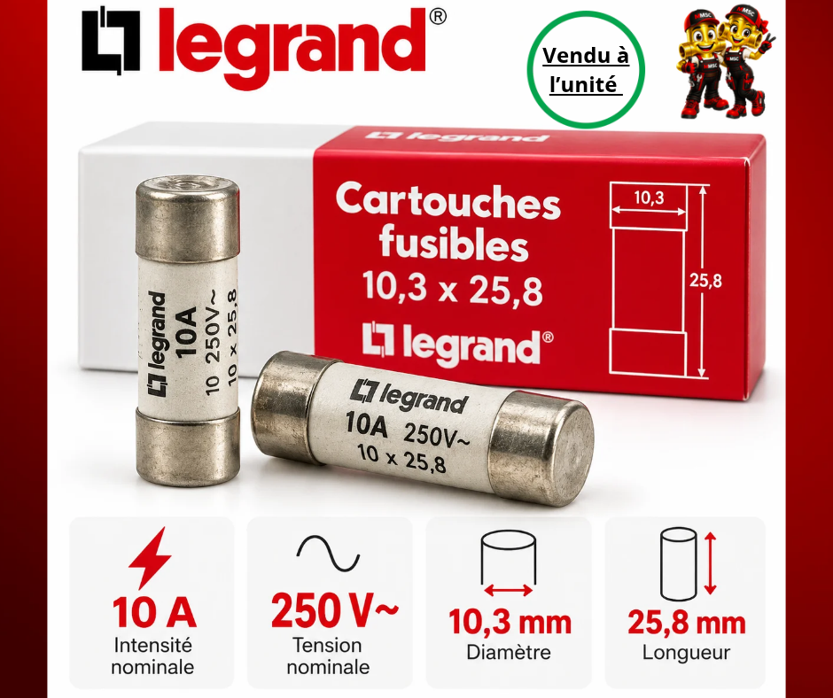 FUSIBLE LEGRAND 10X25.8 10A